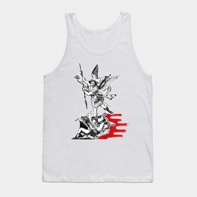 Saint Michael Archangel Warrior Angel Tank Top by Marccelus